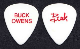 Vintage Buck Owens Signature White/red Guitar Pick - 1980s Tours Hee Haw