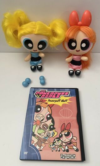 Powerpuff Girls - 6 " Deluxe Dolls - Bubbles And Blossom/ With Dvd