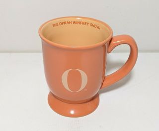 The Oprah Winfrey Show Tv Coffee Tea Mug Cup Tangerine Orange 16 Oz.  Footed