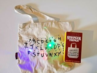 Stranger Things Shoulder Tote Bag Alphabets Led Light Up Carry Handbag