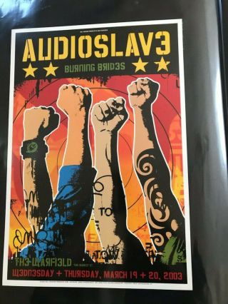 Audioslave Warfied 2003 Poster Chris Cornell