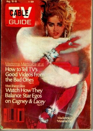 Vintage Tv Guide Aug.  10 - 1985 - Madonna In 