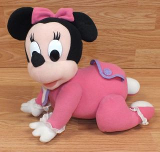 Mattel Disney 1995 Baby Touch & Crawl Battery Operated Minnie Mouse