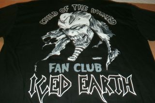 Iced Earth " Child Of The Wicked " Fan Club Shirt Xl