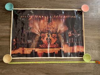 Vintage Kiss 1977 Love Gun/alive Ii Live On Stage Poster