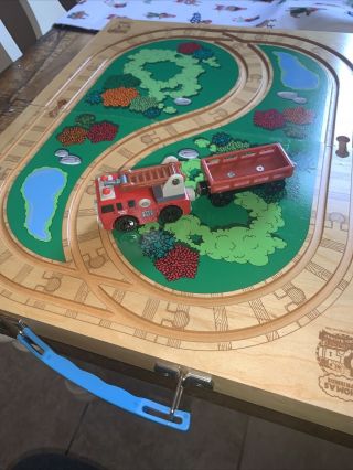 Thomas The Train Carrying Case Wooden Fold - Out Track W/train Storage