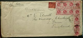 Hong Kong Sep 1904? Evii Cover From Shanghai To Devon,  England Via Siberia