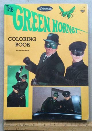 1966 The Green Hornet Coloring Book By Whitman 8 " X11 ",  Peter Alvarado Art,