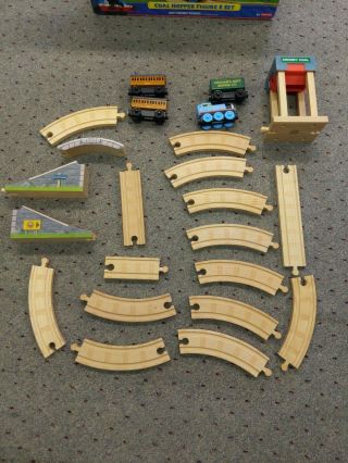 Thomas And Friends Wooden Railway Coal Hopper Figure 8 Train Set plus 2 3