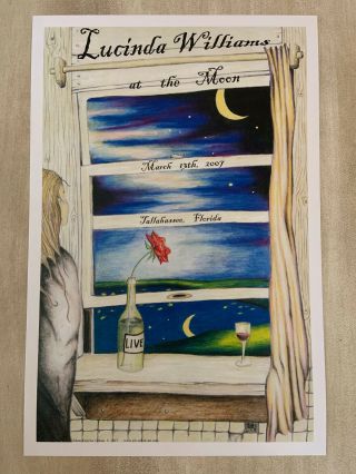Lucinda Williams,  At The Moon,  Concert Poster