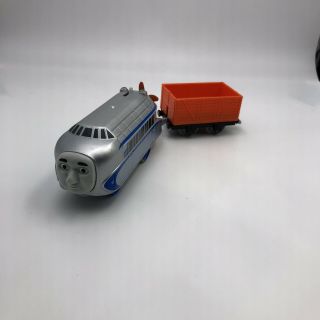 Thomas And Friends Trackmaster Hugo Orange Cargo Car Motorized Engine Train Set