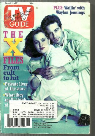 Tv Guide - 3/1995 - The X - Files - David Duchovny - Gillian Anderson - Manhattan,  Ny Edition