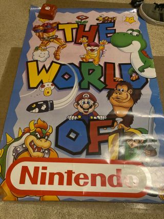The World Of Nintendo - Vintage 1990s Poster (mario,  Link,  Donkey Kong,  Metroid)