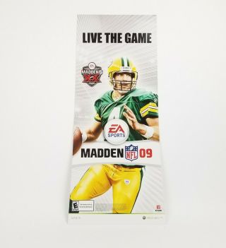 Xbox 360 Madden 09 Video Game Promotional Store Display 26x12x10