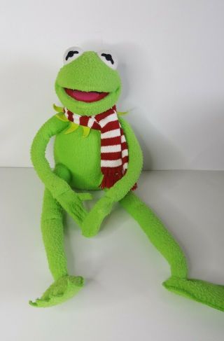 Vintage Applause Poseable Kermit The Frog Muppet Plush 20 " Tall