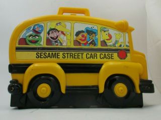 Vintage Sesame Street Car Case With 3 Die Cast Cars 1981 - 1983