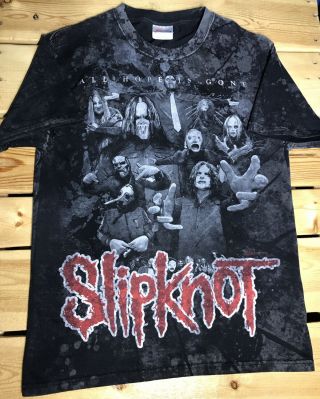 Vtg 2010 Slipknot ‘all Hope Is Gone’ All Over Print Shirt Sz Med Corey Taylor