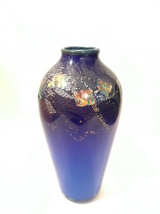 Gary Zack - Signed Art Glass Vase - One Of A Kind -