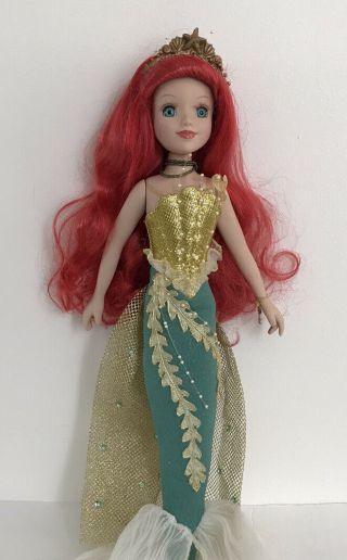 Disney Princess Ariel Little Mermaid Porcelain Doll Special Edition Brass Key