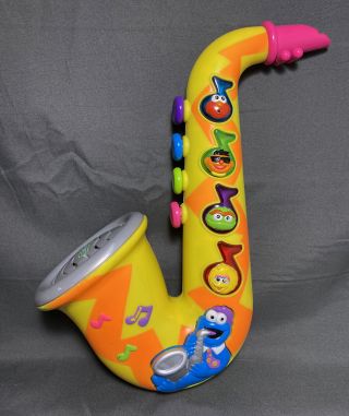 Vintage Sesame Street Saxophone 1999 Cookie Monster Musical Instrument