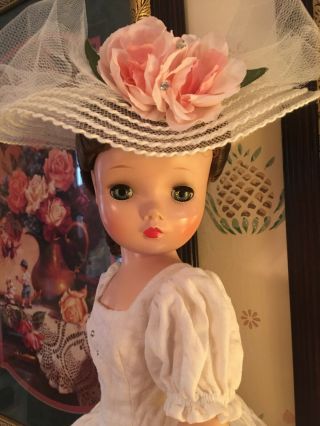 Vintage Madame Alexander Cissy Doll 20 " Brunette 1950s Redressed