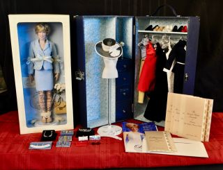 Princess Diana Doll With Wardrobe Outfits & Accessories - Franklin