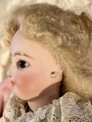 Antique 12” French Fashion Doll Poupee Peau With Fantastic Gown & Mohair Wig 5