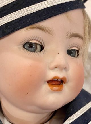 Antique 16” German Bisque 126 Kammer Reinhardt Doll on Side Hip Jointed Body 4