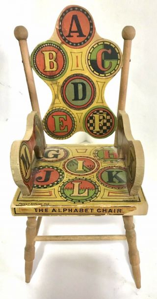 Forbes Bliss Antique Paper Litho Abc The Alphabet Chair