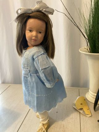 16 " Model 301 " Anna " Antique Schoenhut Doll Partial Restored Human Hair Wig