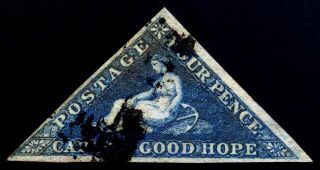 Cape Of Good Hope.  1863.  4d.  Dark Blue.  Sc 13,  Sg 19.  Xf