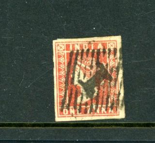 India 1854 One Anna Deep Red (sg 13) Fine - (f513)