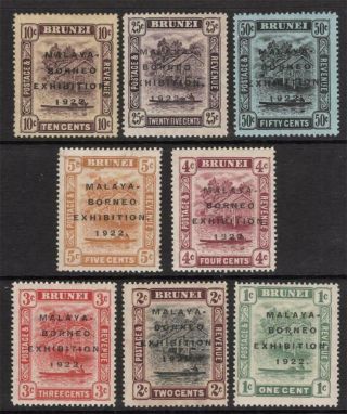 Brunei 1922 Group Of 8 Exhibition M. ,  Gum Quality And Looking