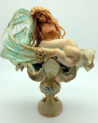Ooak Polymer Clay Art Doll " Golden Mermaid ",  By Jen Sutherland