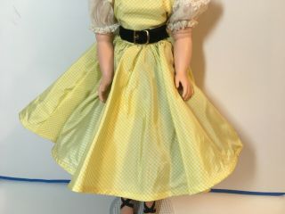 VINTAGE 1955 Madame Alexander CISSY DOLL in tagged Puffed Sleeve Taffeta dress 3
