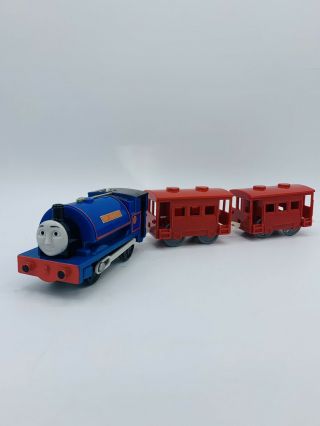 Thomas & Friends Trackmaster Motorized Sir Handel With 2 Red Caboose Brake Vans