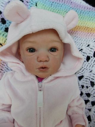 20 " Reborn Baby Girl Doll Maike By Gudrun Legler Gina Of Heavens Breath Nursery