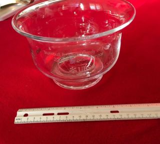 Simon Pearce Footed Hand Blown Glass Commemorative Bowl