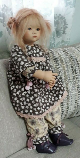 So Adorable 2003 Annette Himstedt " Vicki " 31 " Doll Fairytale Kinder Orig Outfit