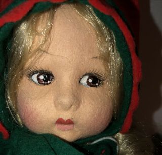 21” Vintage Lenci Italian Cloth Doll Painted Face Natale 99 Christmas Box & 6