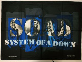 Vintage System Of A Down 2002 Textile Poster Flag