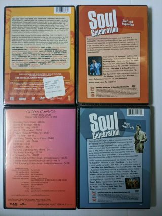 4 Time Life Music DVDs Soul Celebration / The Best of Soul Train Vol.  1 - 2