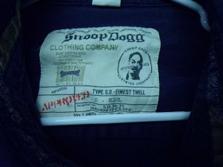 Snoop Dogg shirt size XL snap front and cuff 3