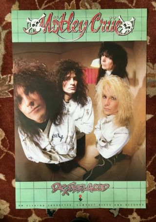 Motley Crue Dr Feelgood Rare Promotional Poster From 1989