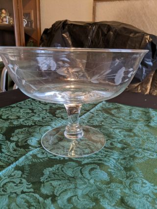 Princess House Heritage Crystal Footed Pedestal Compote Bowl 444