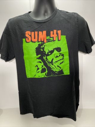 Sum 41 Does This Look Infected 10 Year Anniversary Tour Shirt Medium