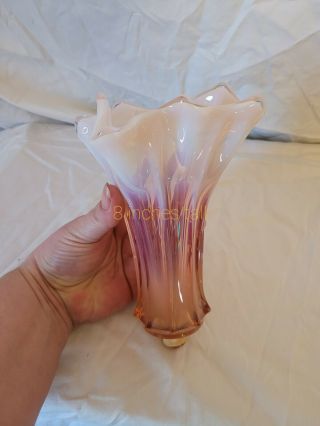 Fostoria Elegant Glass Heirloom Pink Opalescent Epergne Replacement Trumpet