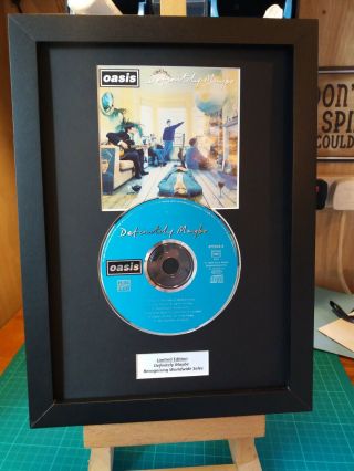 Oasis - Definitely Maybe Framed Presentation CD Disc And Cover Display 2