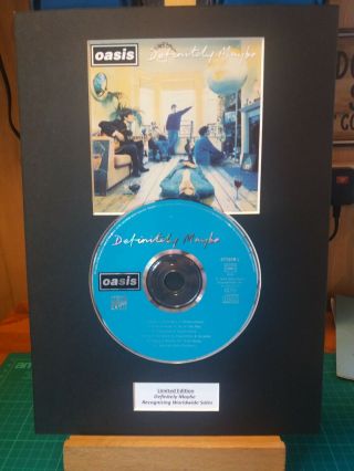 Oasis - Definitely Maybe Framed Presentation CD Disc And Cover Display 3