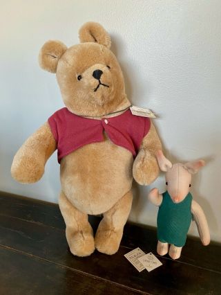 19” R John Wright Winnie The Pooh And Piglet Life Size Limited Edition